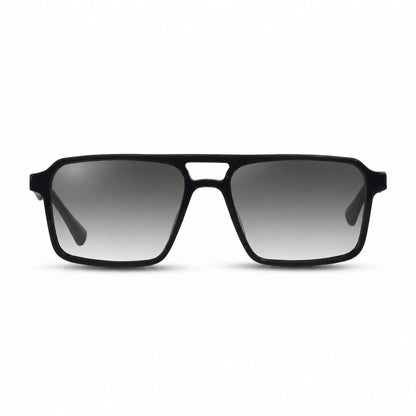 Lentes de sol Fiore 1039 Negro con cristal gradiente gris polarizado UV400, vista frontal para hombre y mujer #color_gradiente-gris #foto_frontal