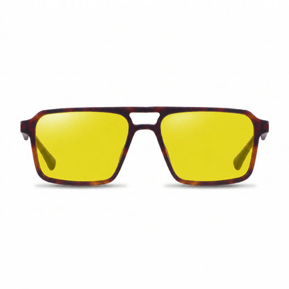 Lentes de sol Fiore 1039 Carey con cristal amarillo polarizado UV400, vista frontal para hombre y mujer #color_amarillo #foto_frontal
