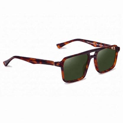 Lentes de sol Fiore 1039 Carey con cristal G15 polarizado UV400, vista en tres cuartos para hombre y mujer #color_g15