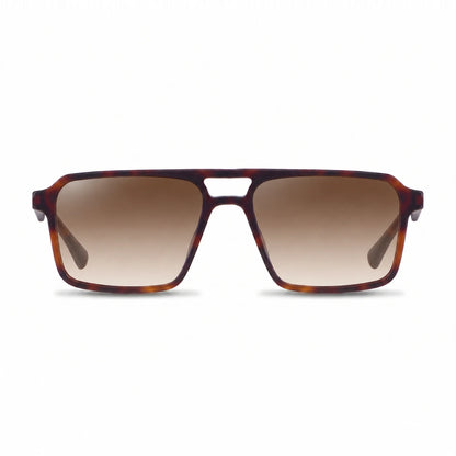 Lentes de sol Fiore 1039 Carey con cristal gradiente café polarizado UV400, vista frontal para hombre y mujer #color_gradiente-cafe #foto_frontal