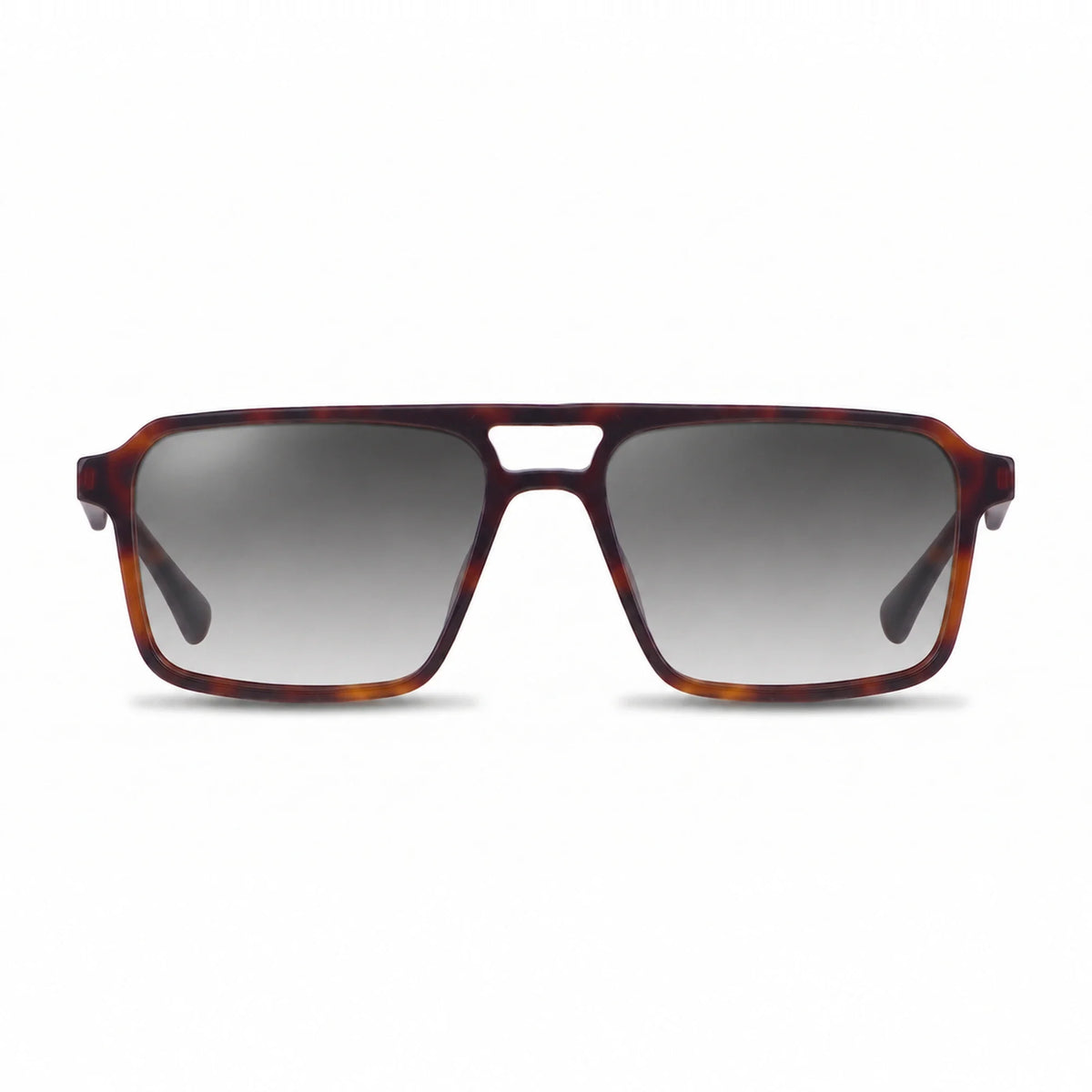 Lentes de sol Fiore 1039 Carey con cristal gradiente gris polarizado UV400, vista frontal para hombre y mujer #color_gradiente-gris #foto_frontal