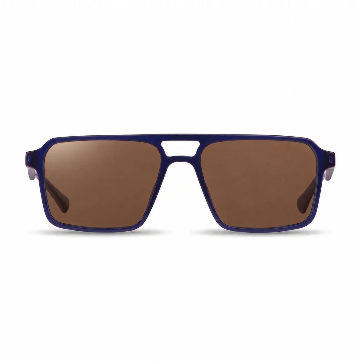 Lentes de sol Fiore 1039 Azul con cristal café polarizado UV400, vista frontal para hombre y mujer #color_cafe #foto_frontal