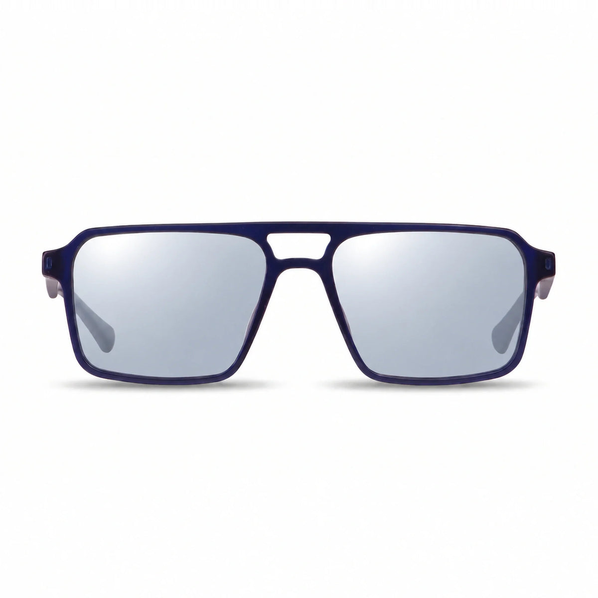 Lentes de sol Fiore 1039 Azul con cristal espejado silver polarizado UV400, vista frontal para hombre y mujer #color_espejado-silver #foto_frontal