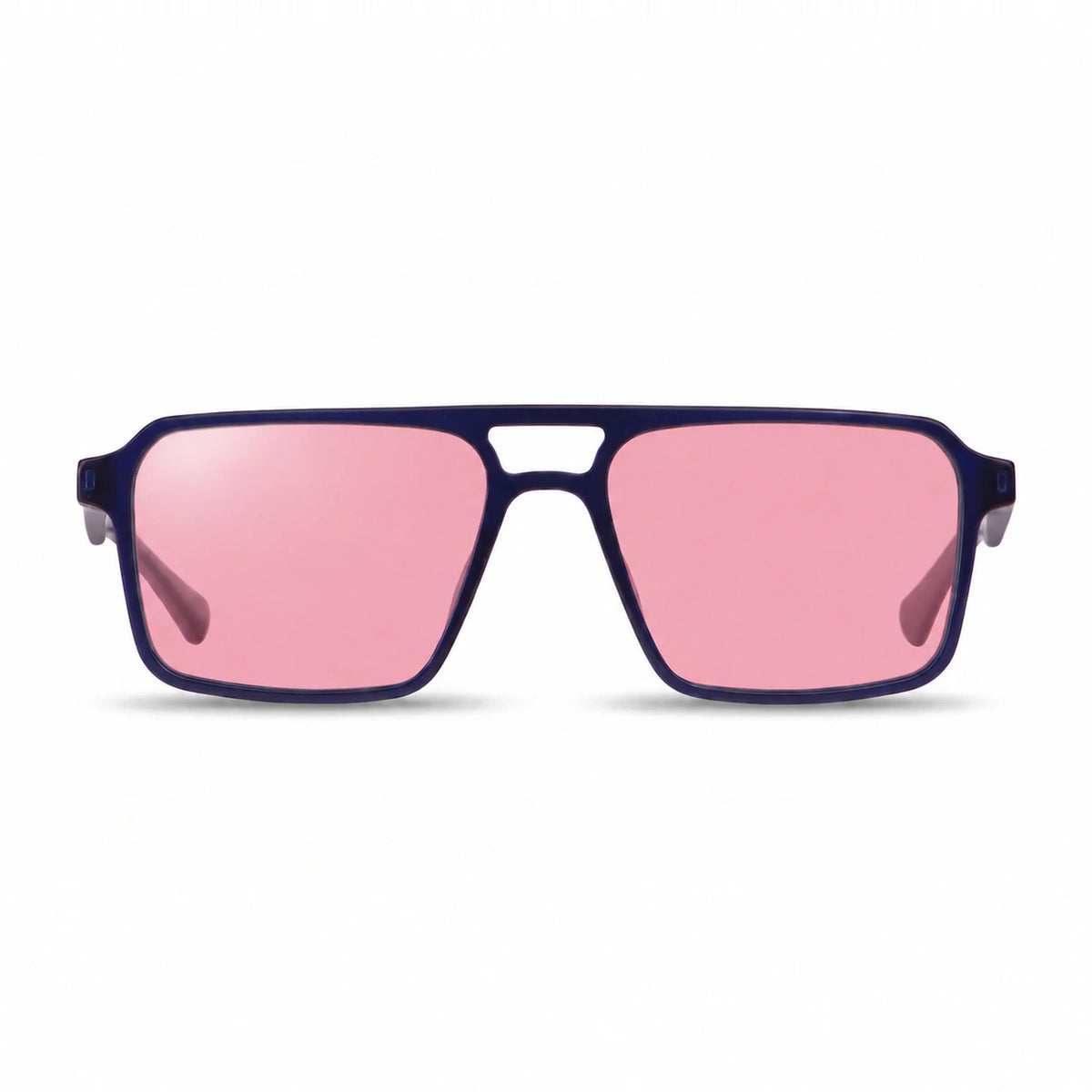 Lentes de sol Fiore 1039 Azul con cristal rosado polarizado UV400, vista frontal para hombre y mujer #color_rosado #foto_frontal