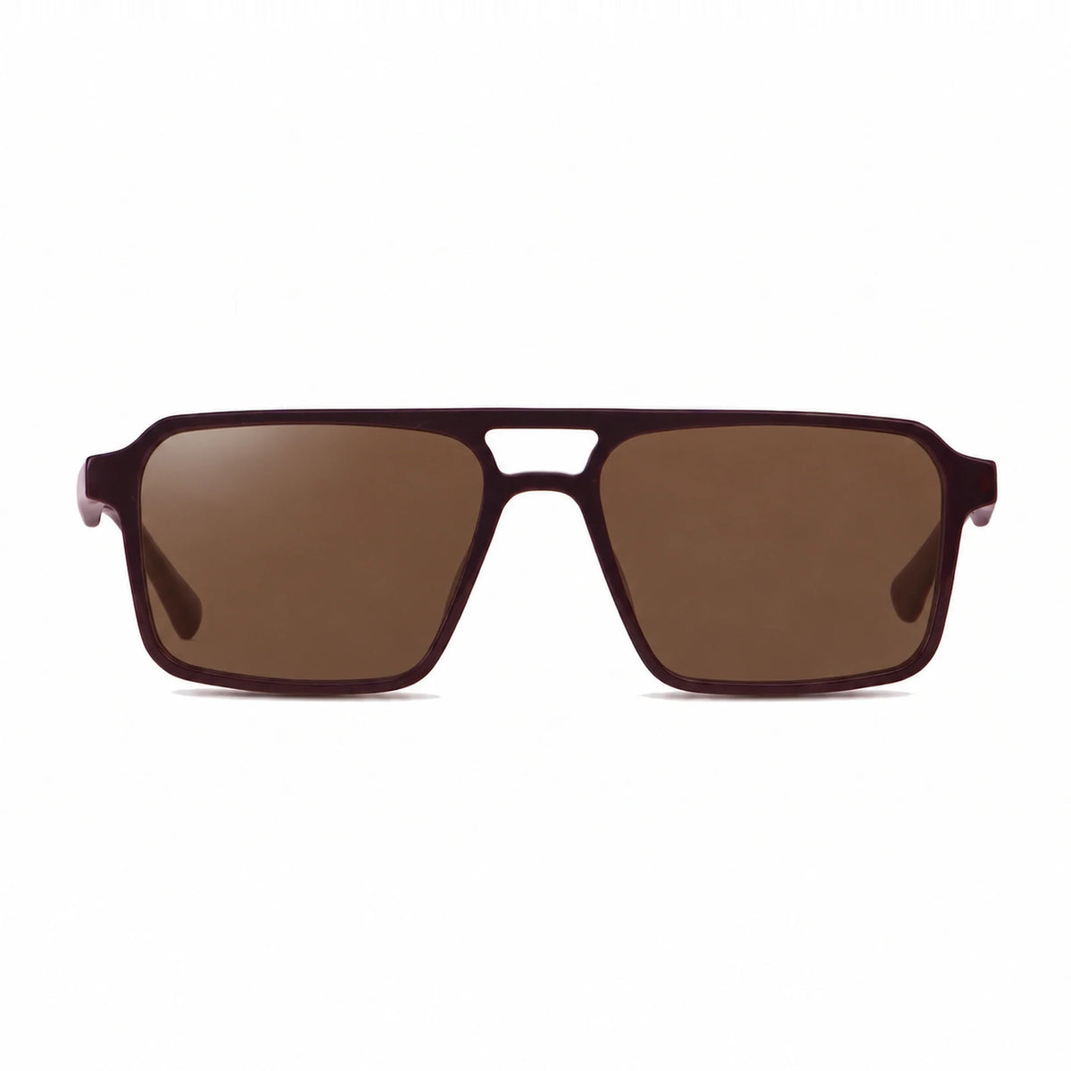 Lentes de sol Fiore 1039 Brown con cristal café polarizado UV400, vista frontal para hombre y mujer #color_cafe #foto_frontal
