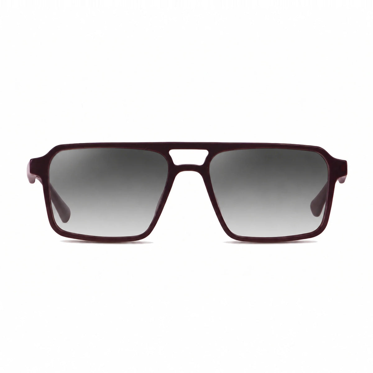 Lentes de sol Fiore 1039 Brown con cristal gradiente gris polarizado UV400, vista frontal para hombre y mujer #color_gradiente-gris #foto_frontal