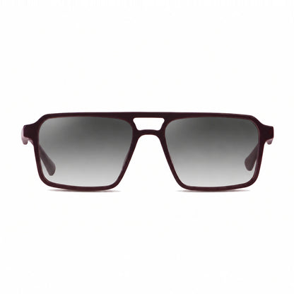 Lentes de sol Fiore 1039 Brown con cristal gradiente gris polarizado UV400, vista frontal para hombre y mujer #color_gradiente-gris #foto_frontal