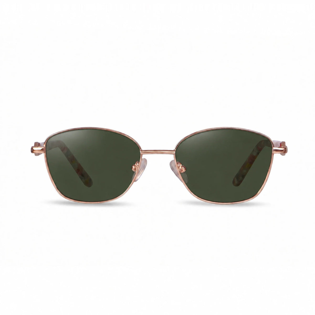 Lentes de sol Fiore 2208 Dorado con cristal G15 polarizado UV400, vista frontal para mujer #color_g15 #foto_frontal
