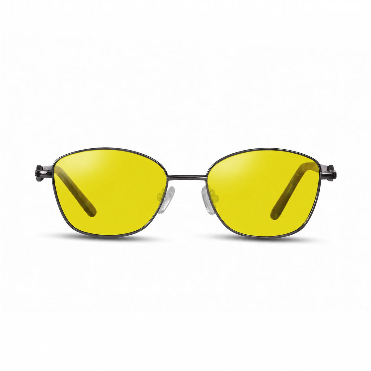 Lentes de sol Fiore 2208 Gris con cristal amarillo polarizado UV400, vista frontal para mujer #color_amarillo #foto_frontal
