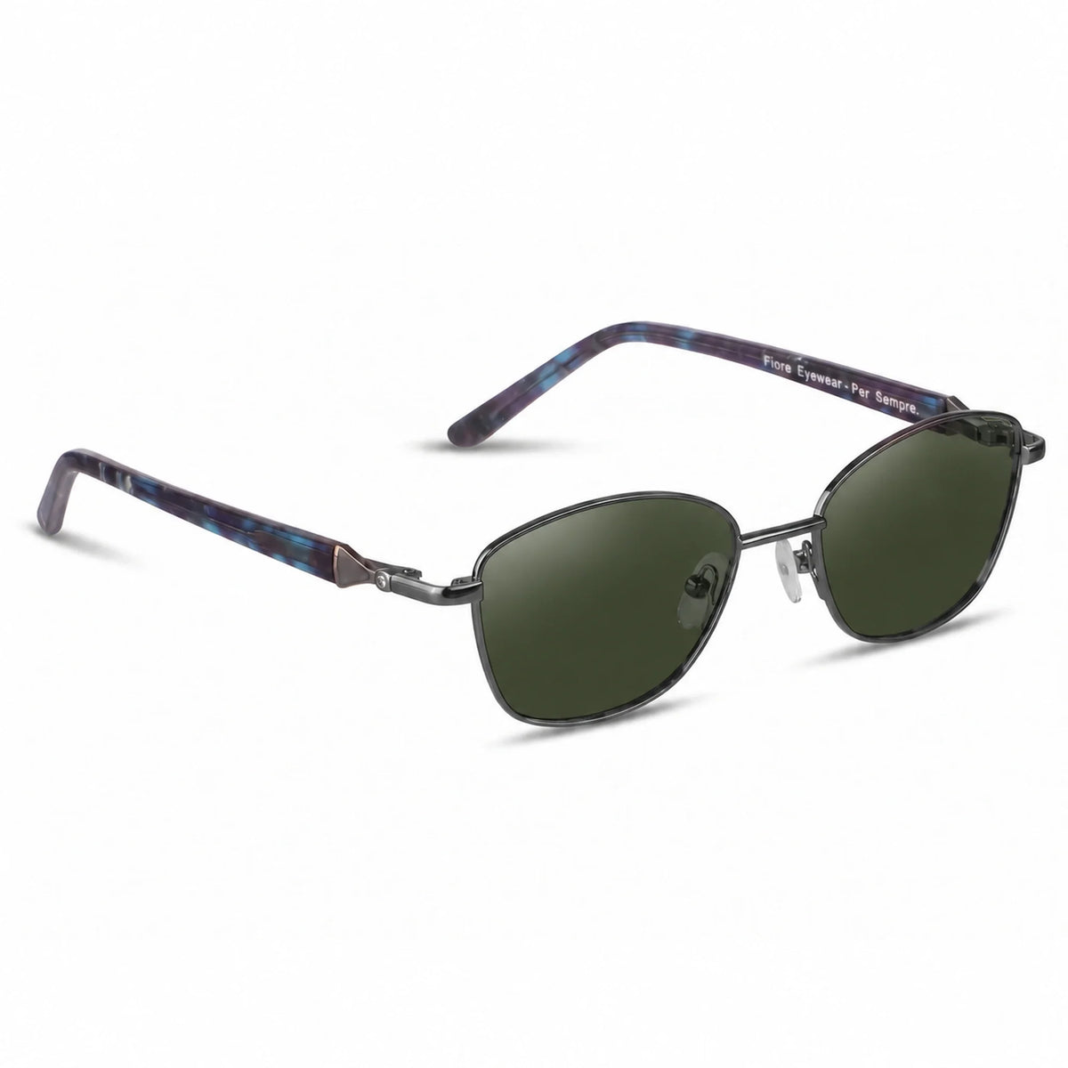 Lentes de sol Fiore 2208 Gris con cristal G15 polarizado UV400, vista en tres cuartos para mujer #color_g15