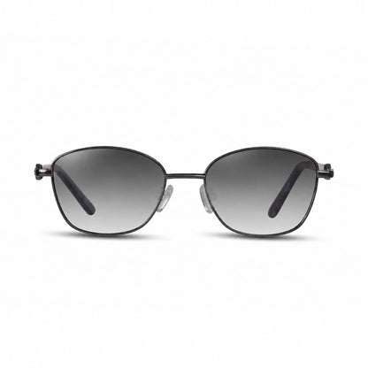 Lentes de sol Fiore 2208 Gris con cristal gradiente gris polarizado UV400, vista frontal para mujer #color_gradiente-gris #foto_frontal