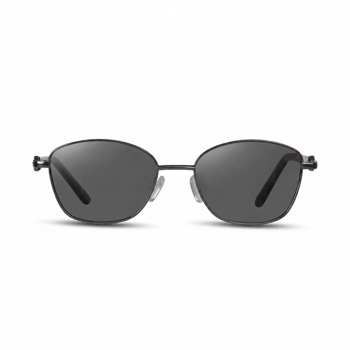 Lentes de sol Fiore 2208 Gris con cristal negro polarizado UV400, vista frontal para mujer #color_negro #foto_frontal
