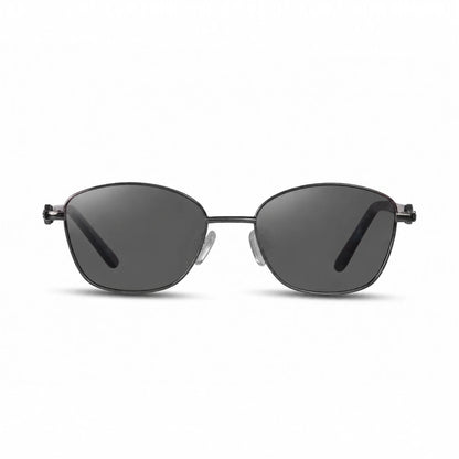 Lentes de sol Fiore 2208 Gris con cristal negro polarizado UV400, vista frontal para mujer #color_negro #foto_frontal