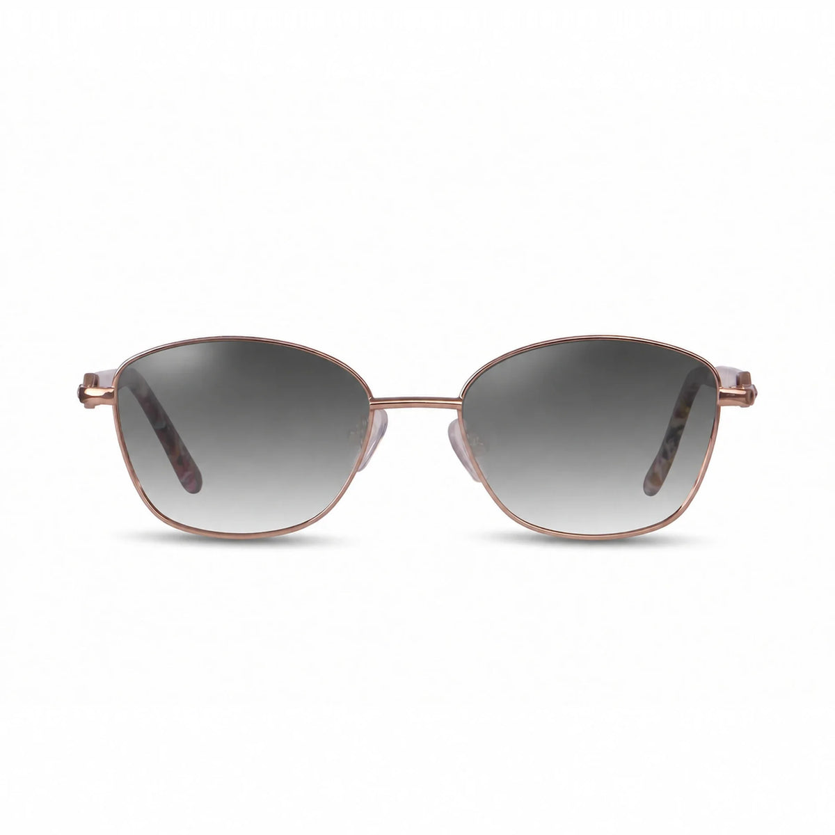 Lentes de sol Fiore 2208 Carey con cristal gradiente gris polarizado UV400, vista frontal para mujer #color_gradiente-gris #foto_frontal