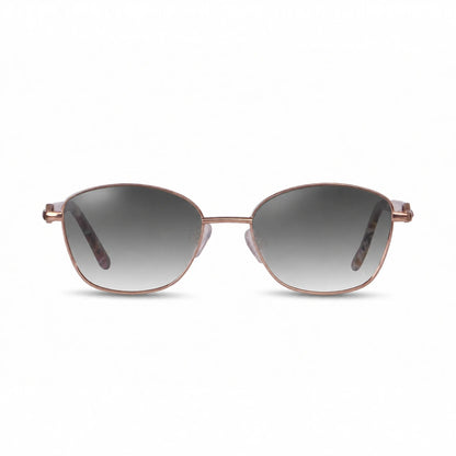 Lentes de sol Fiore 2208 Carey con cristal gradiente gris polarizado UV400, vista frontal para mujer #color_gradiente-gris #foto_frontal