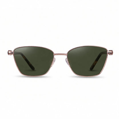 Lentes de sol Fiore 22115 Brown con cristal G15 polarizado UV400, vista frontal para mujer #color_g15 #foto_frontal