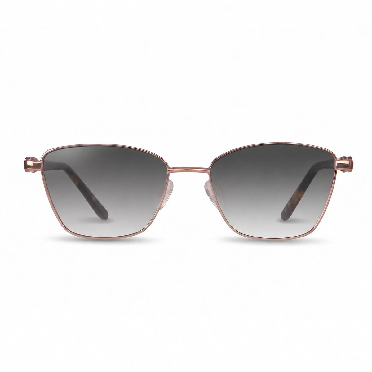 Lentes de sol Fiore 22115 Brown con cristal gradiente gris polarizado UV400, vista frontal para mujer #color_gradiente-gris #foto_frontal
