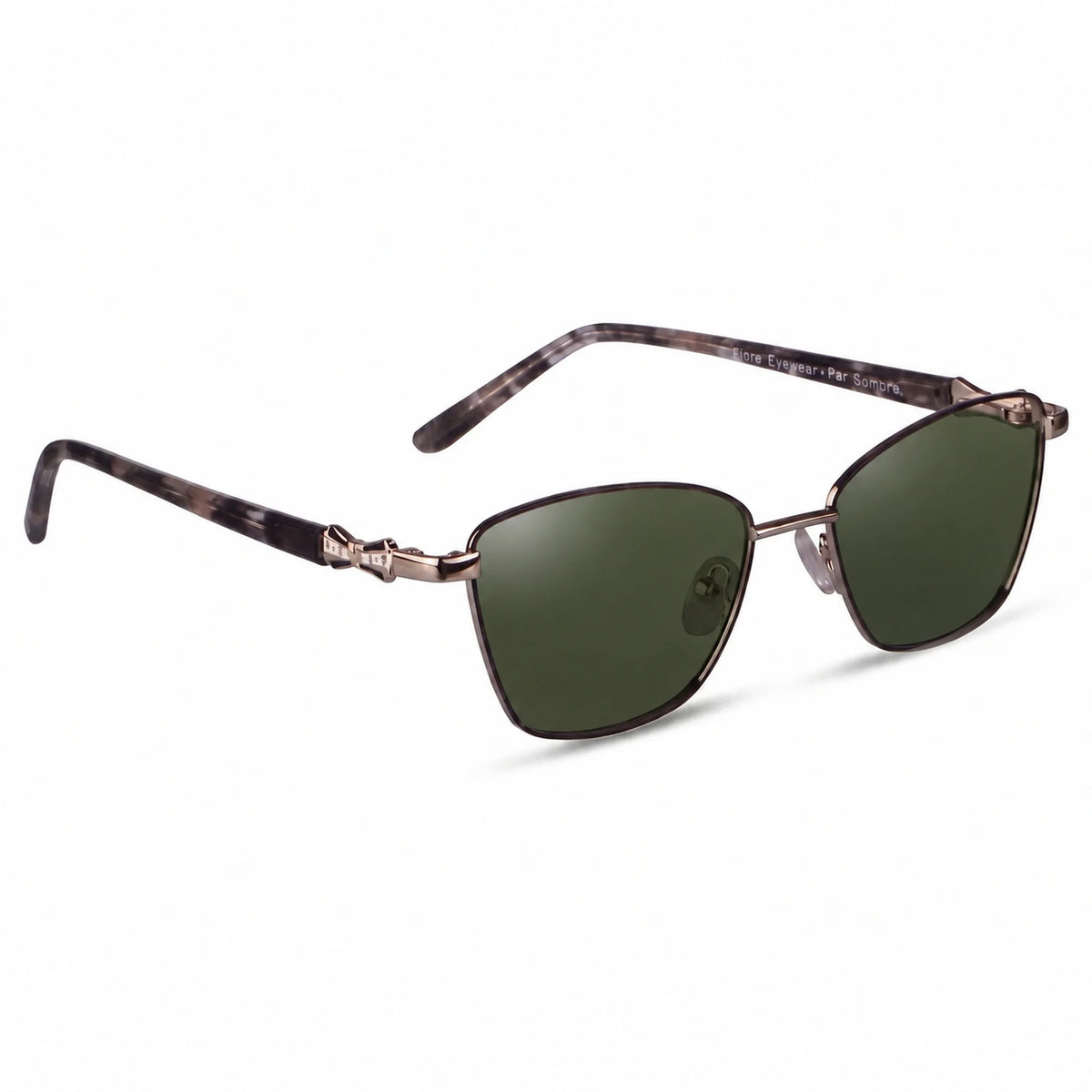 Lentes de sol Fiore 22115 Gris con cristal G15 polarizado UV400, vista en tres cuartos para mujer #color_g15