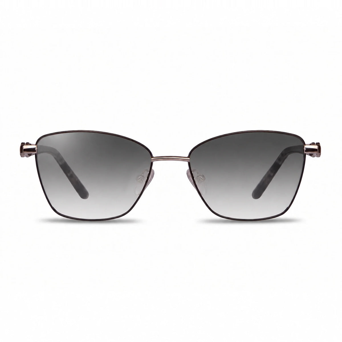 Lentes de sol Fiore 22115 Gris con cristal gradiente gris polarizado UV400, vista frontal para mujer #color_gradiente-gris #foto_frontal
