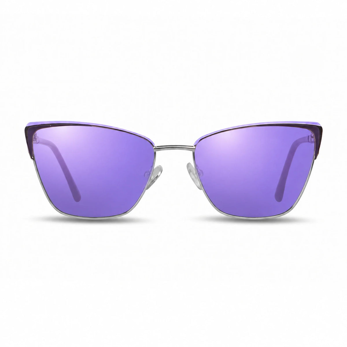 Lentes de sol Fiore 3839 Morado con cristal espejado morado polarizado UV400, vista frontal para mujer #color_espejado-morado #foto_frontal