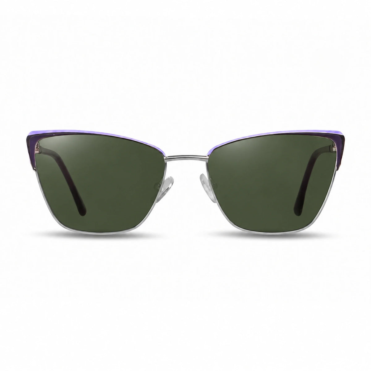 Lentes de sol Fiore 3839 Morado con cristal G15 polarizado UV400, vista frontal para mujer #color_g15 #foto_frontal
