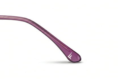 Anteojos de sol Fiore 3839 Morado con cristal rojo: detalle del logo grabado en la patilla #color_rojo