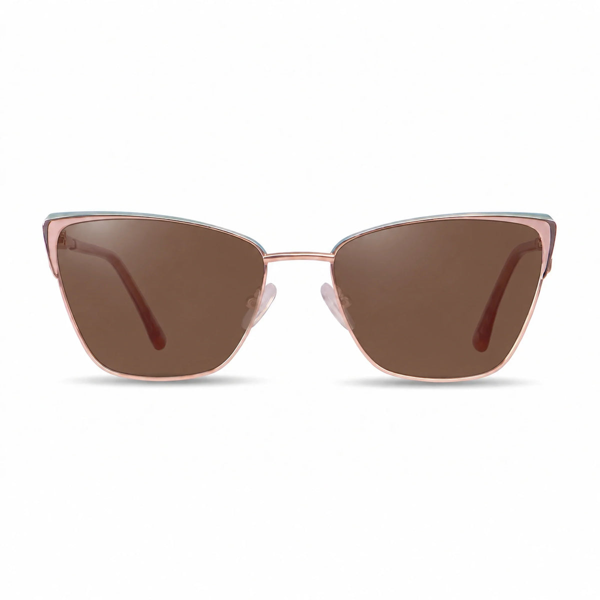 Lentes de sol Fiore 3839 Rosado con cristal café polarizado UV400, vista frontal para mujer #color_cafe #foto_frontal