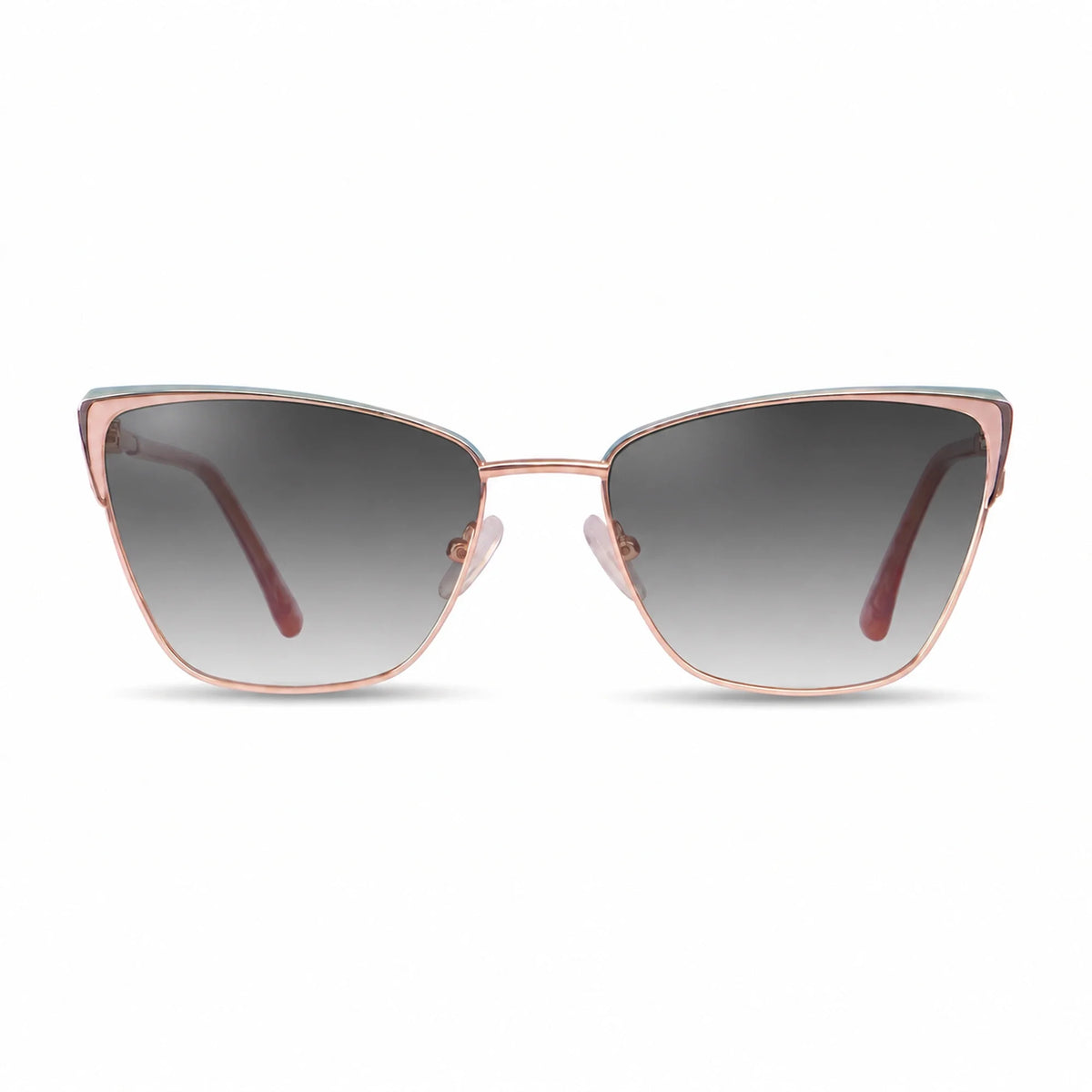Lentes de sol Fiore 3839 Rosado con cristal gradiente gris polarizado UV400, vista frontal para mujer #color_gradiente-gris #foto_frontal