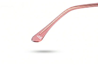 Anteojos de sol Fiore 3839 Rosado con cristal rosado: detalle del logo grabado en la patilla #color_rosado
