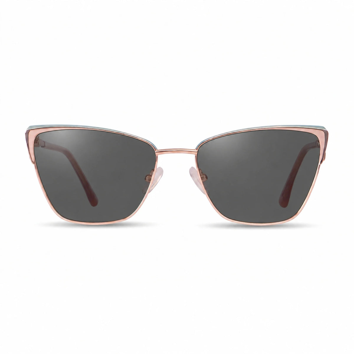 Lentes de sol Fiore 3839 Rosado con cristal negro polarizado UV400, vista frontal para mujer #color_negro #foto_frontal