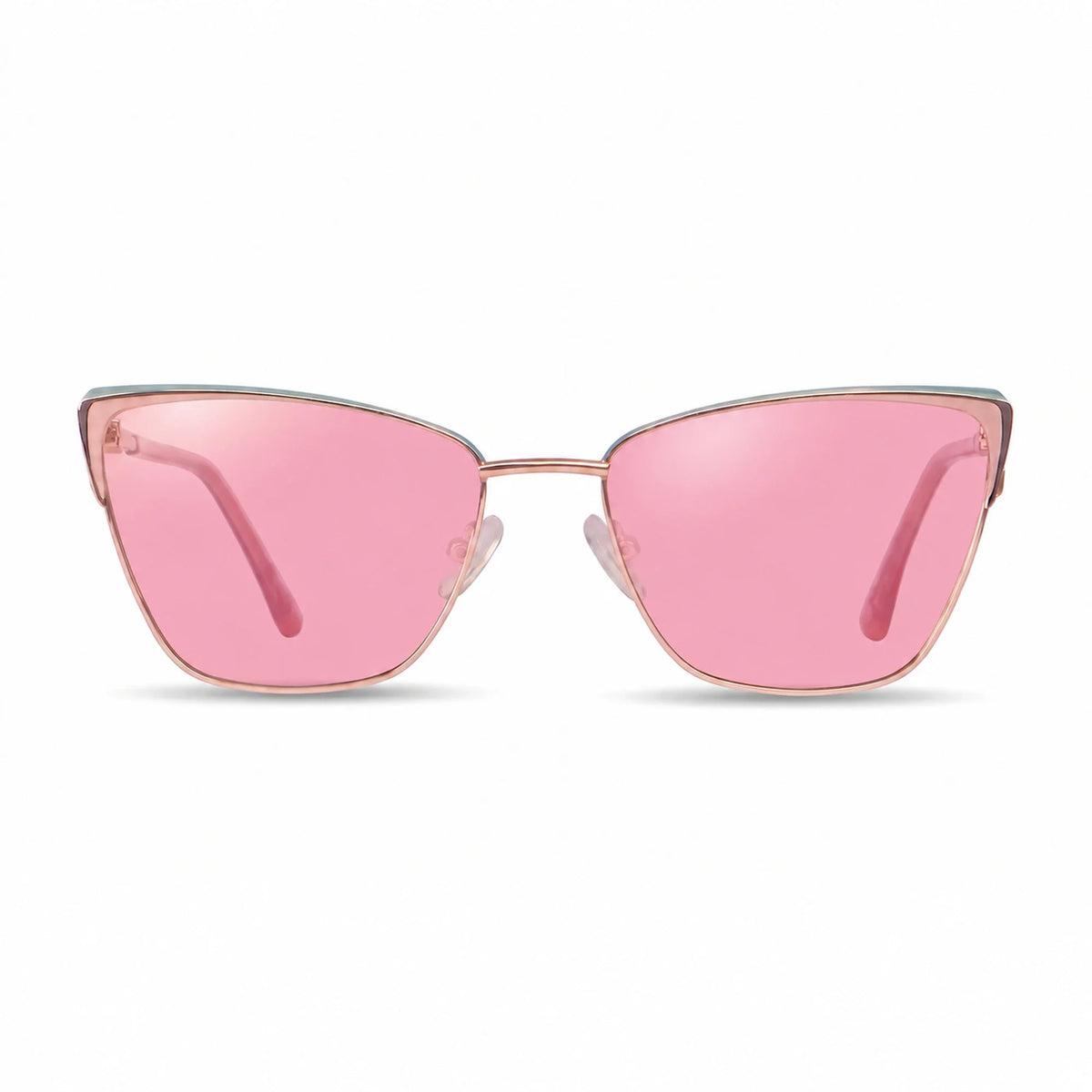 Lentes de sol Fiore 3839 Rosado con cristal rosado polarizado UV400, vista frontal para mujer #color_rosado #foto_frontal