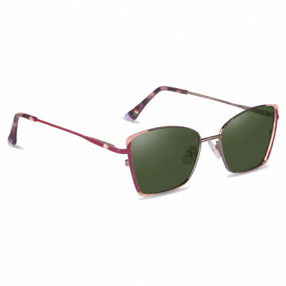 Lentes de sol Fiore 3916 Plateado con cristal G15 polarizado UV400, vista en tres cuartos para mujer #color_g15
