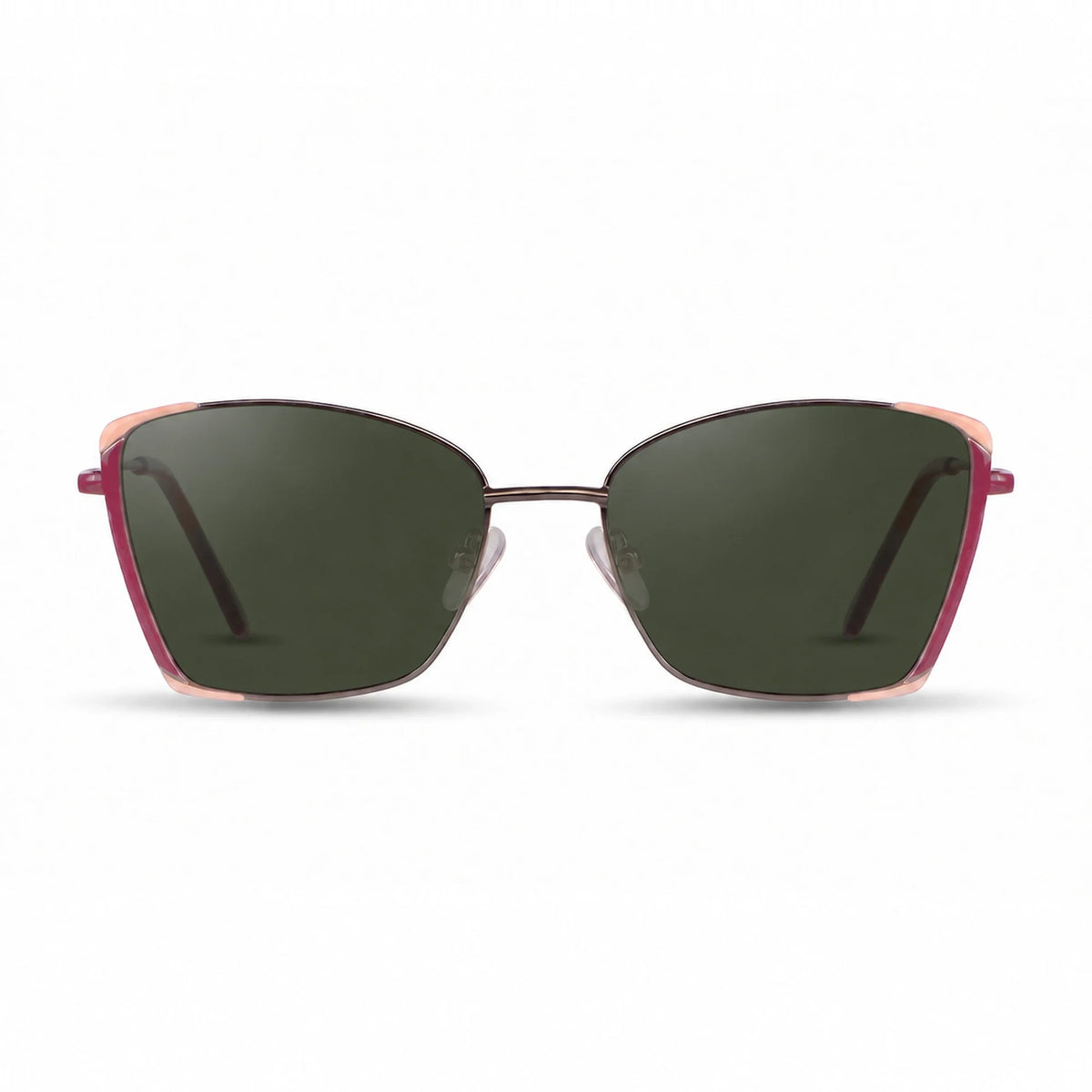 Lentes de sol Fiore 3916 Plateado con cristal G15 polarizado UV400, vista frontal para mujer #color_g15 #foto_frontal