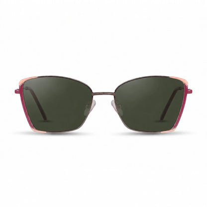 Lentes de sol Fiore 3916 Plateado con cristal G15 polarizado UV400, vista frontal para mujer #color_g15 #foto_frontal
