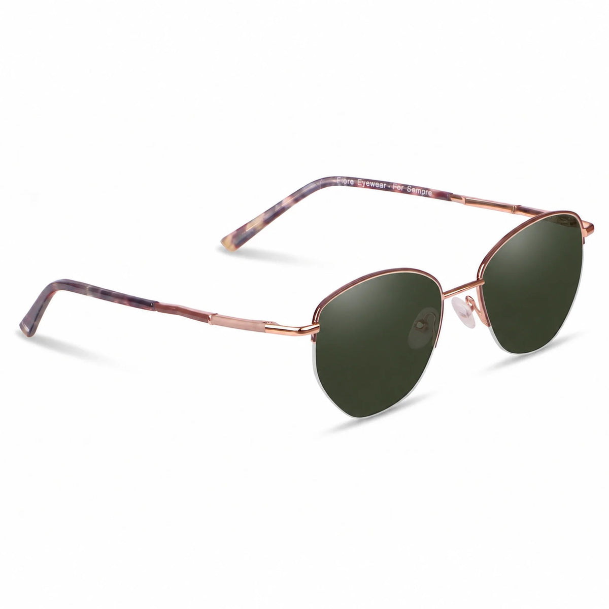 Lentes de sol Fiore 3921 Brown con cristal G15 polarizado UV400, vista en tres cuartos para mujer #color_g15