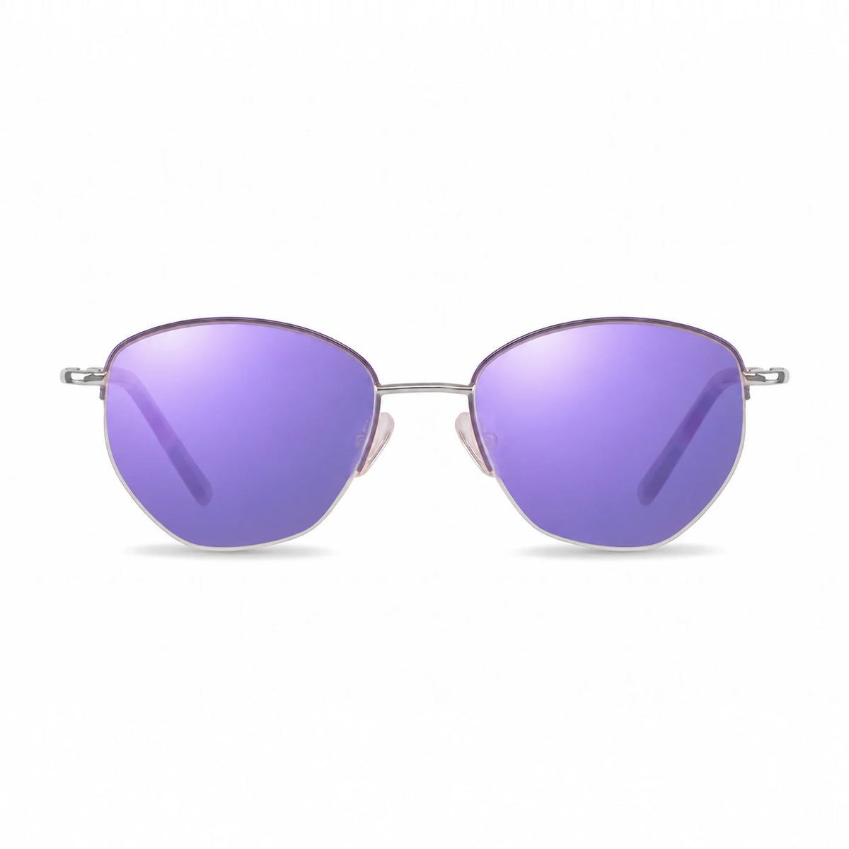 Lentes de sol Fiore 3921 Morado con cristal espejado morado polarizado UV400, vista frontal para mujer #color_espejado-morado #foto_frontal