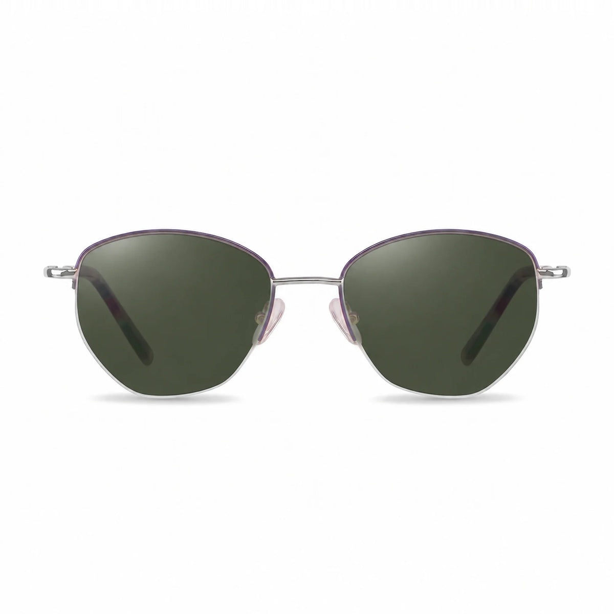 Lentes de sol Fiore 3921 Morado con cristal G15 polarizado UV400, vista frontal para mujer #color_g15 #foto_frontal