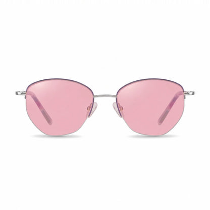 Lentes de sol Fiore 3921 Morado con cristal rosado polarizado UV400, vista frontal para mujer #color_rosado #foto_frontal
