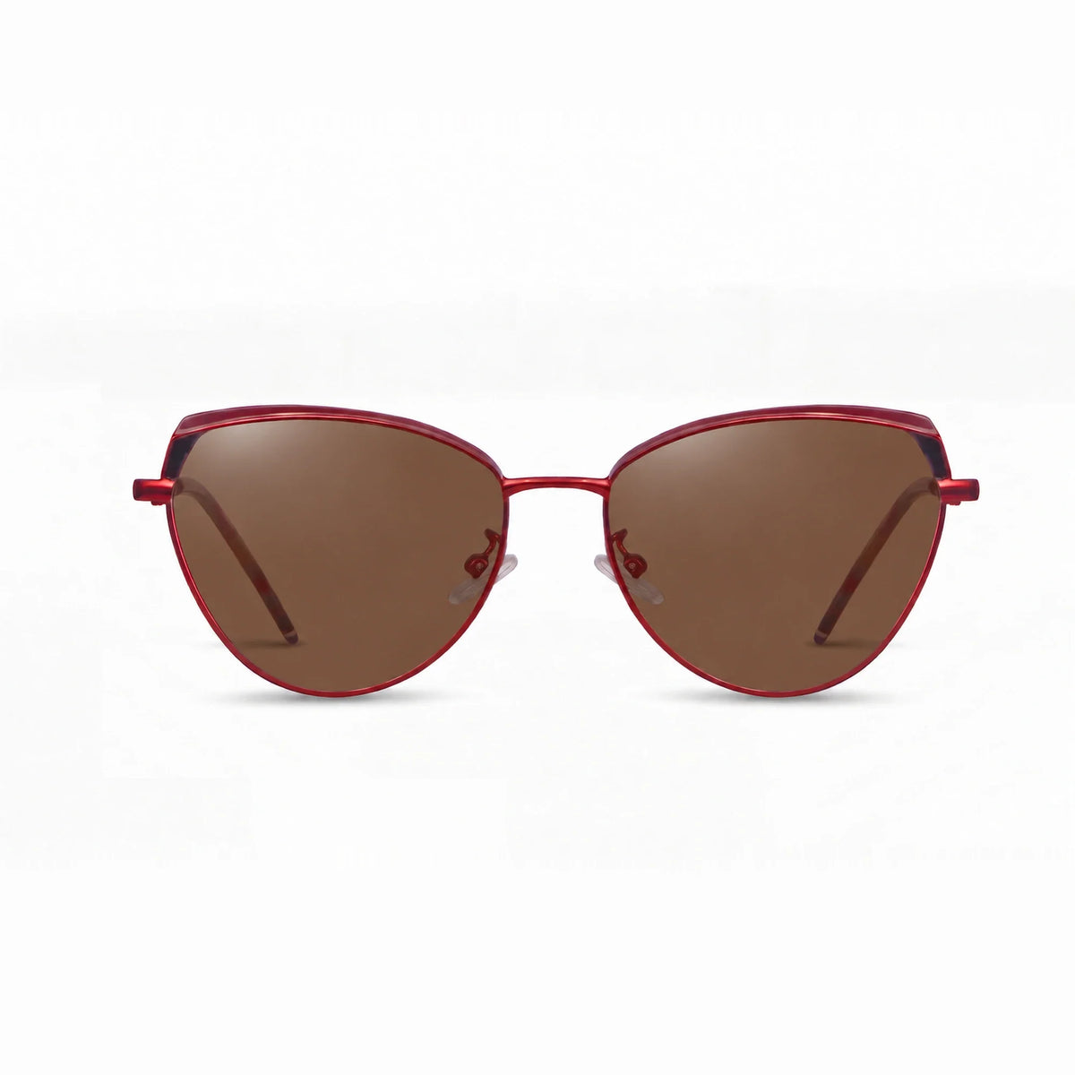 Lentes de sol Fiore 3983 Rojo con cristal café polarizado UV400, vista frontal para mujer #color_cafe #foto_frontal