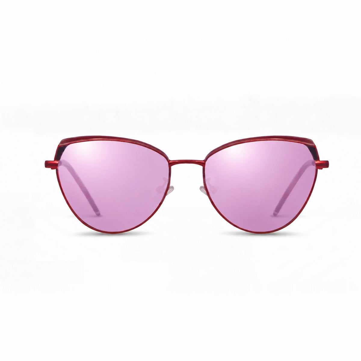 Lentes de sol Fiore 3983 Rojo con cristal espejado rosado polarizado UV400, vista frontal para mujer #color_espejado-rosado #foto_frontal