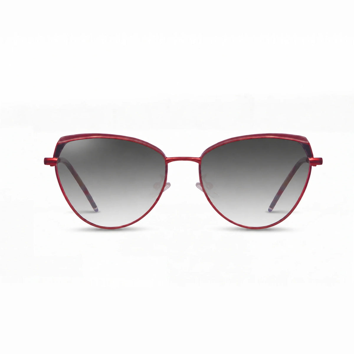 Lentes de sol Fiore 3983 Rojo con cristal gradiente gris polarizado UV400, vista frontal para mujer #color_gradiente-gris #foto_frontal