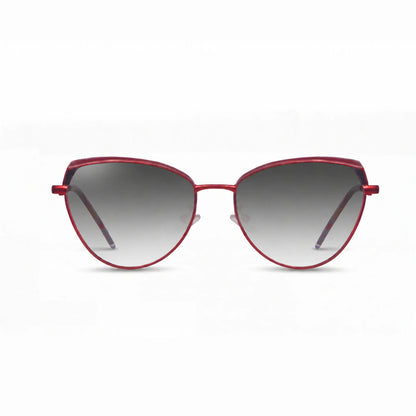 Lentes de sol Fiore 3983 Rojo con cristal gradiente gris polarizado UV400, vista frontal para mujer #color_gradiente-gris #foto_frontal