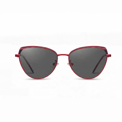 Lentes de sol Fiore 3983 Rojo con cristal negro polarizado UV400, vista frontal para mujer #color_negro #foto_frontal
