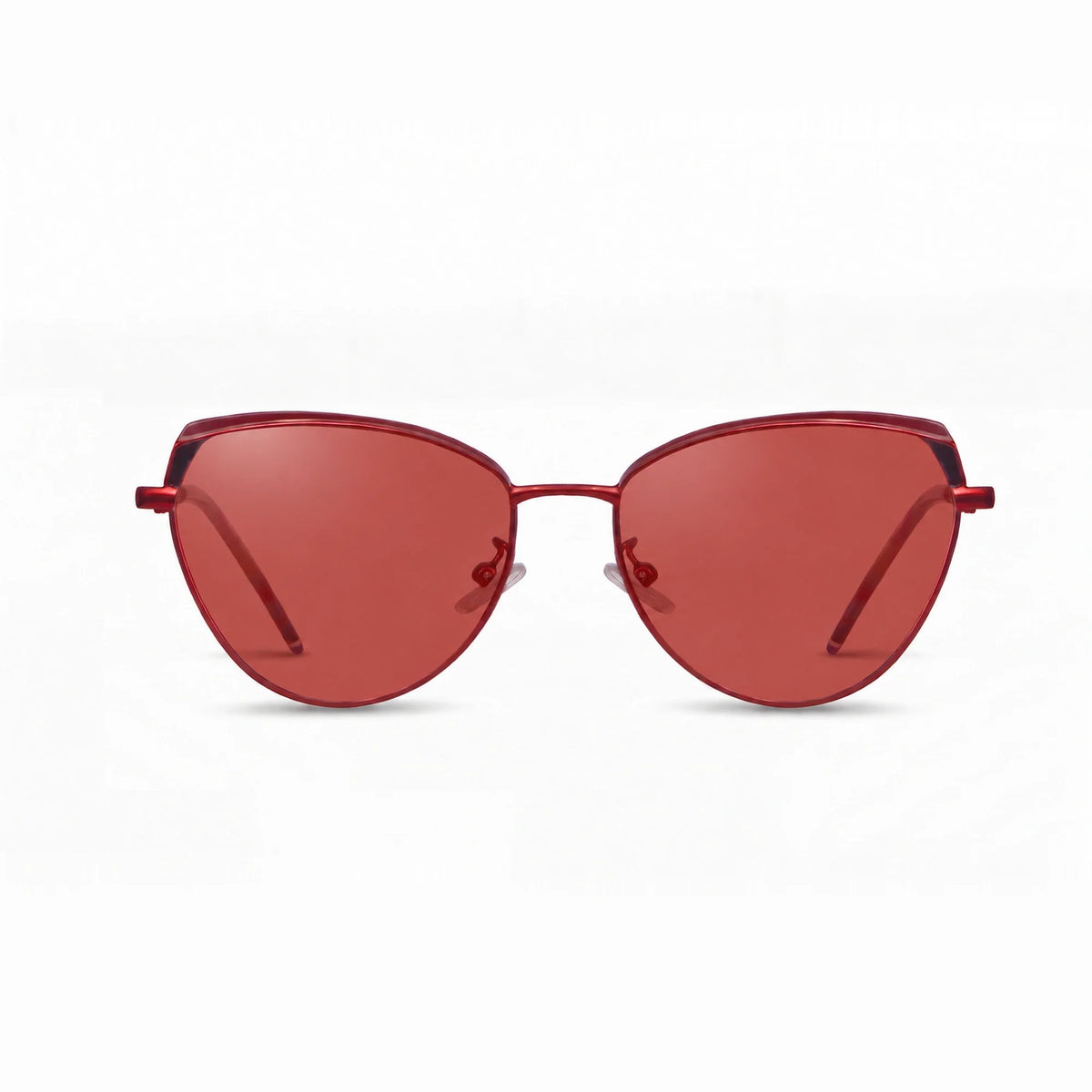 Lentes de sol Fiore 3983 Rojo con cristal rojo polarizado UV400, vista frontal para mujer #color_rojo #foto_frontal