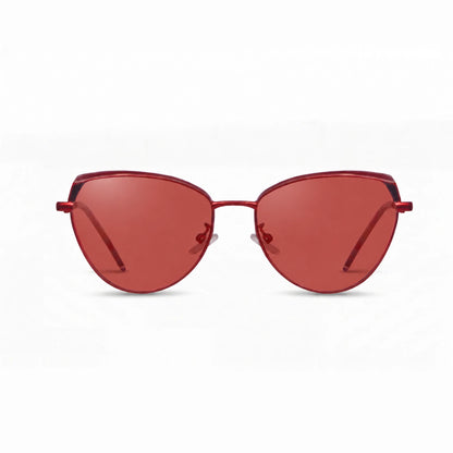 Lentes de sol Fiore 3983 Rojo con cristal rojo polarizado UV400, vista frontal para mujer #color_rojo #foto_frontal