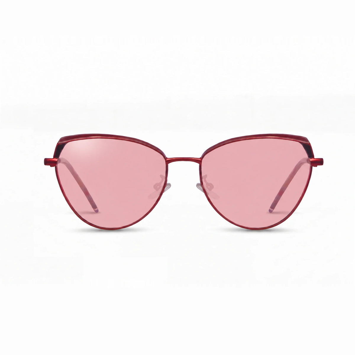 Lentes de sol Fiore 3983 Rojo con cristal rosado polarizado UV400, vista frontal para mujer #color_rosado #foto_frontal