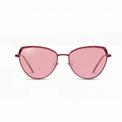 Lentes de sol Fiore 3983 Rojo con cristal rosado polarizado UV400, vista frontal para mujer #color_rosado #foto_frontal