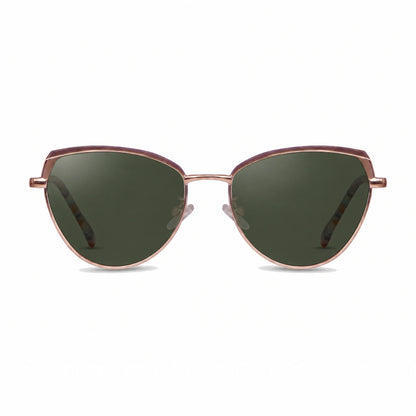 Lentes de sol Fiore 3983 Dorado con cristal G15 polarizado UV400, vista frontal para mujer #color_g15 #foto_frontal