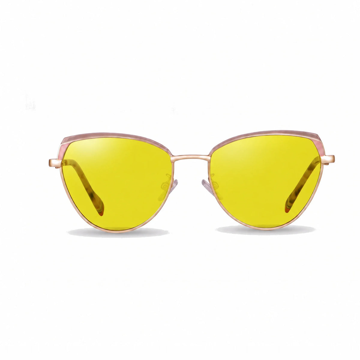 Lentes de sol Fiore 3983 Rosado con cristal amarillo polarizado UV400, vista frontal para mujer #color_amarillo #foto_frontal