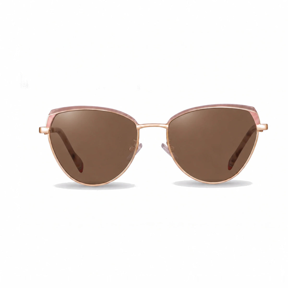 Lentes de sol Fiore 3983 Rosado con cristal café polarizado UV400, vista frontal para mujer #color_cafe #foto_frontal